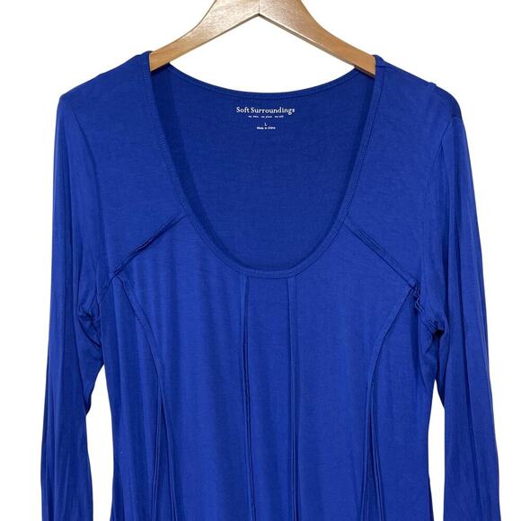 SOFT SURROUNDINGS Women’s Bundle of Two Raw Seam Long Sleeve Tunic top - Picture 7 of 9